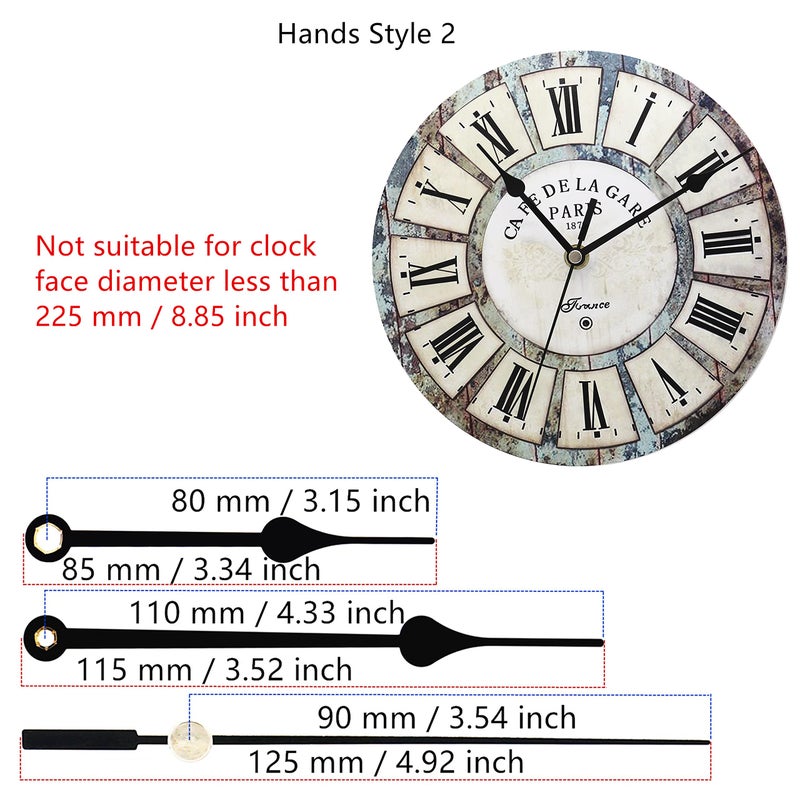 TIKROUND Youngtown 12888 Snap in Type 4.5mm Hour Shaft Length Continuous Sweep Non Threaded Quartz Clock Movement 8mm Total Shaft Length (A Hands). - Image 5
